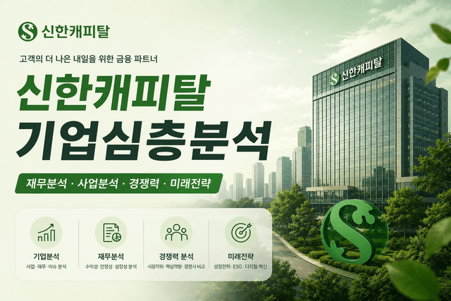 신한캐피탈 기업 심층 분석(26년, 신한캐피탈 자소서 및 면접 대비를 위한 기업 분석)