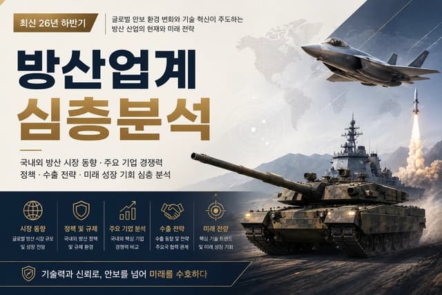 방산업계를 이해하고 싶다면? 방산업계 특성과 이슈 분석(최신26년)