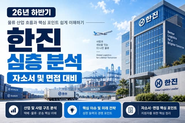 한진(물류) 자소서 및 면접 대비를 위한 기업 분석 (최신 26년)